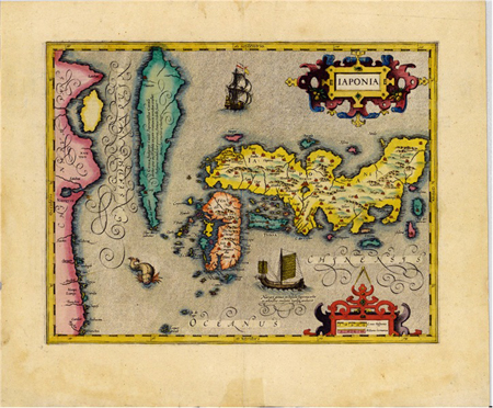 爆売り！ 日本古地図400年前、頃、和紙 ジャポニカ原図とされた1595 